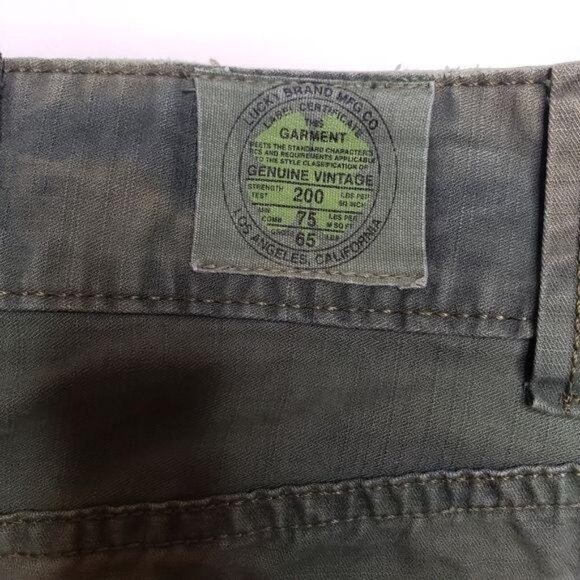 Lucky Brand Green Tie-Dye Denim Mini Skirt Size 0 / 25 army green grunge denim - Picture 6 of 7